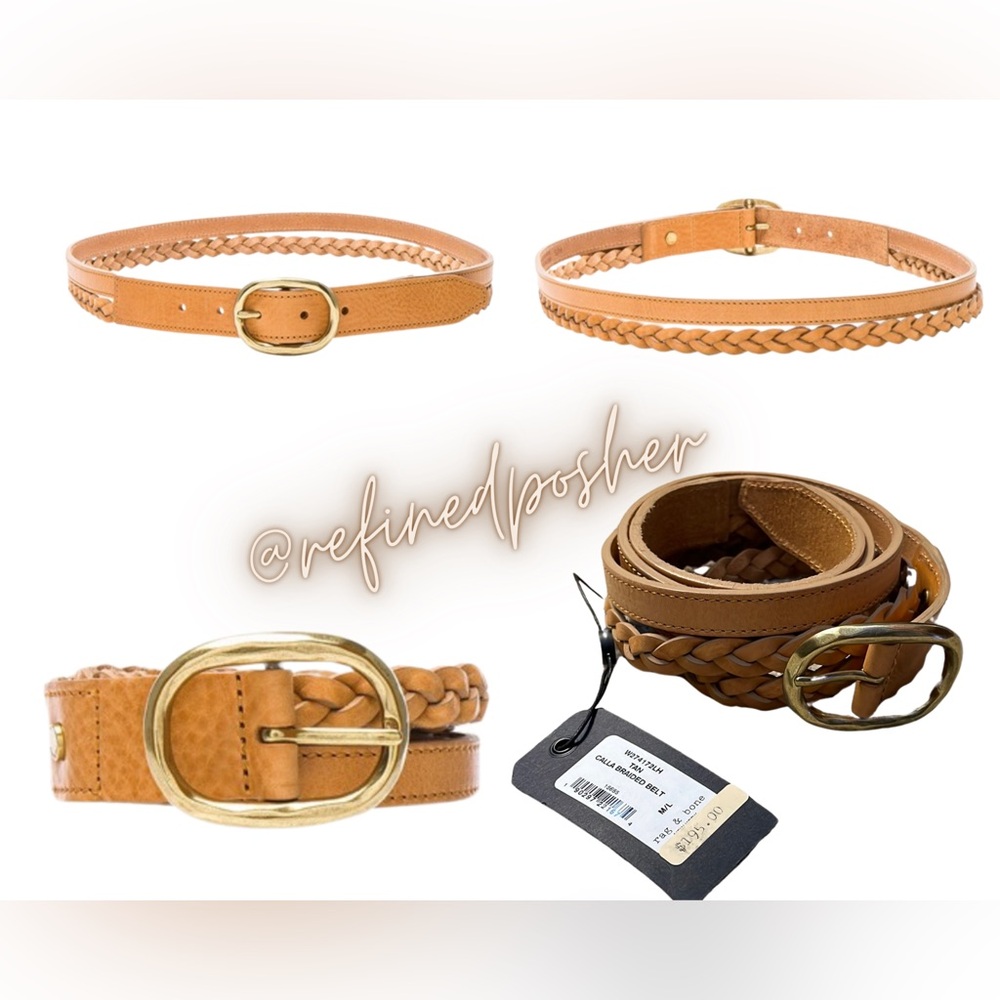 Rag & Bone Calla Braided Belt size M/L NWT Tan